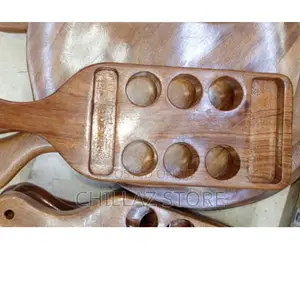 Portable Wooden Glass Holder.