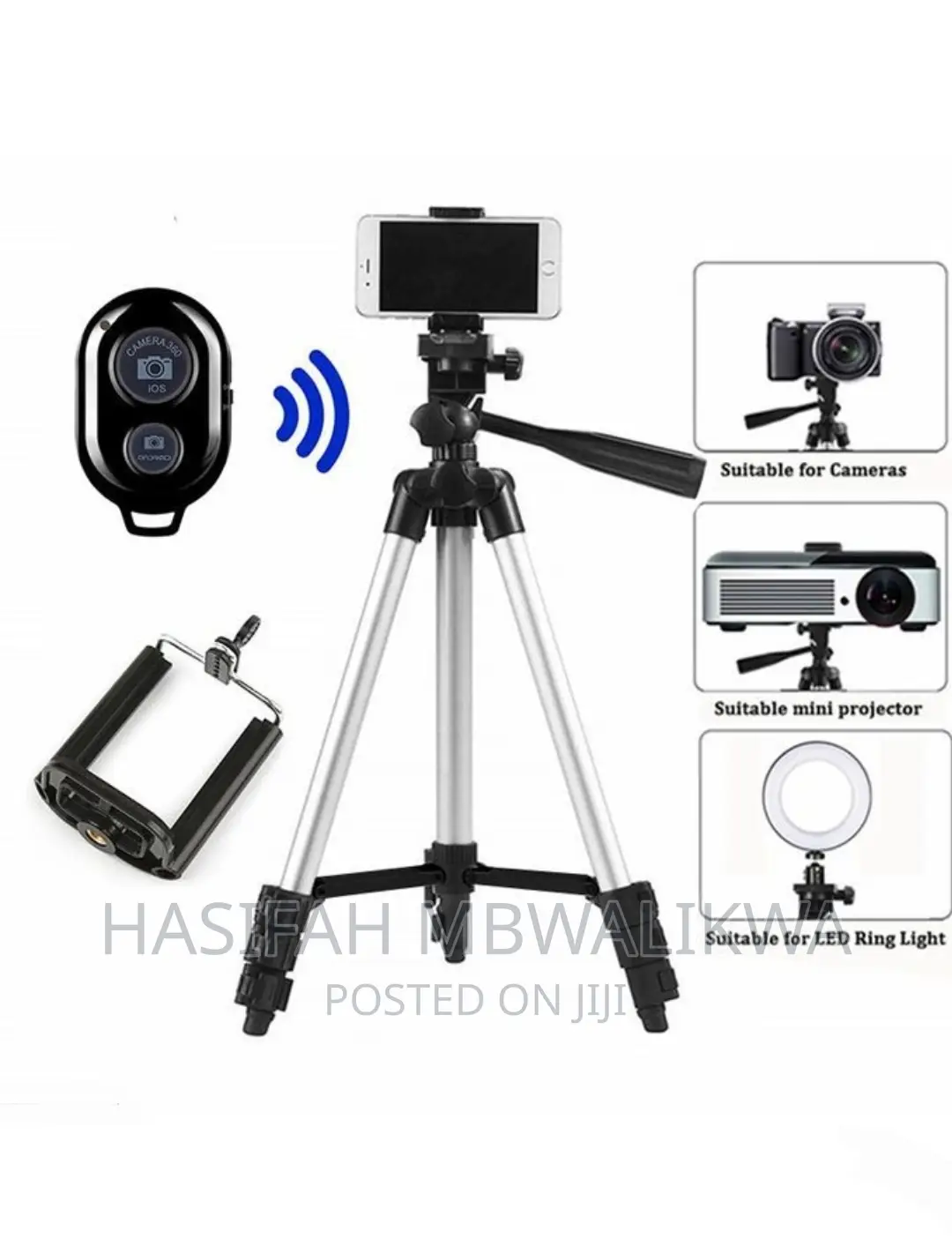 Outdoor/ Indoor Portable Tripod Stand + Remote Control
