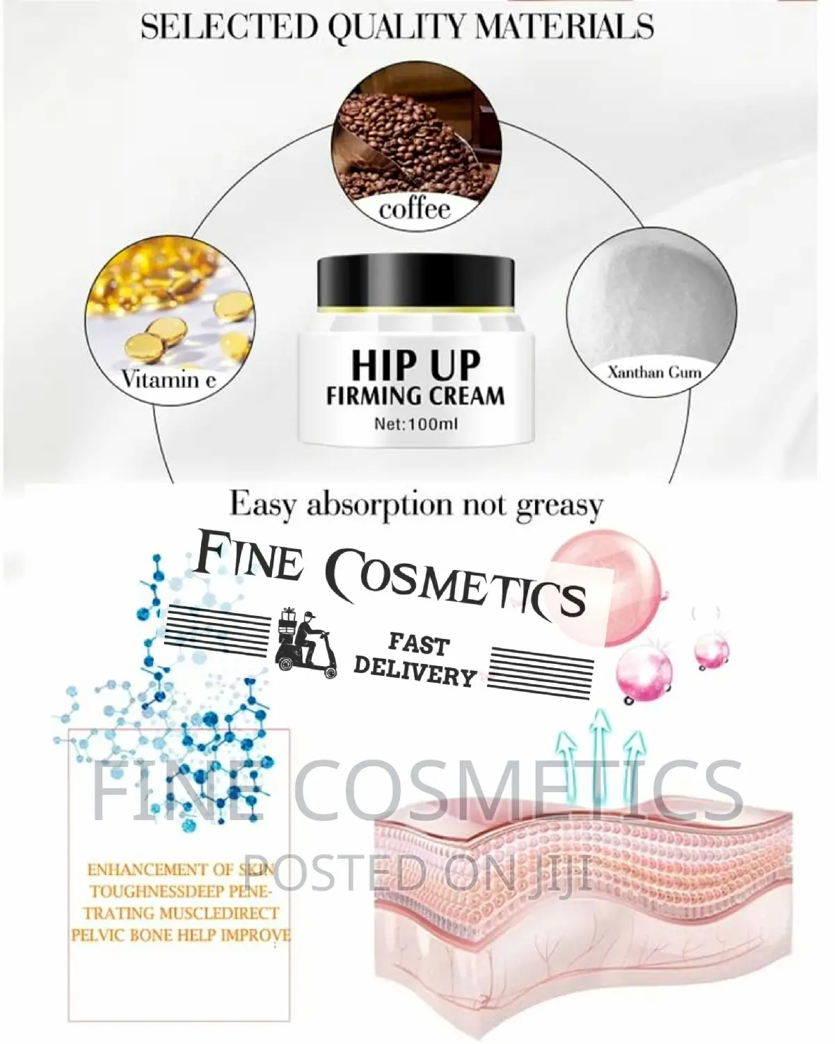 Hip Up Firming Cream Booty Lifting And Curvy Figure Shaping