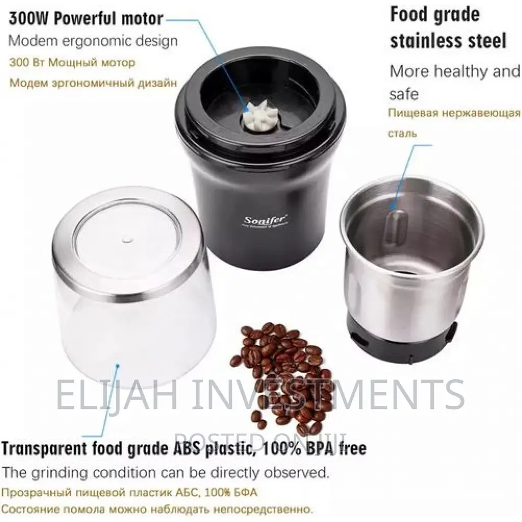 Sonifer Detachable Electric Herbs,Nuts,Coffee Grinder