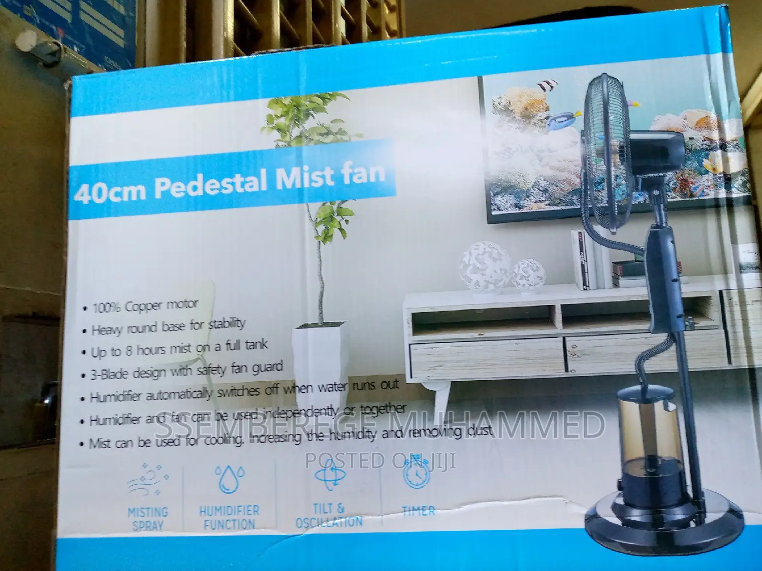 40cm Pedestal Mist Fan