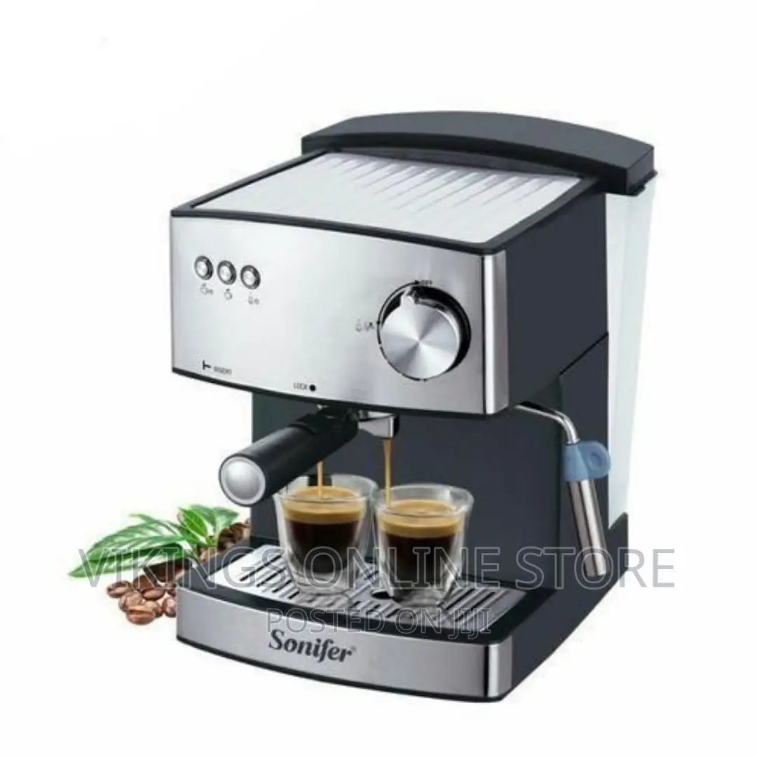 Sonifer Espresso/Coffee Machine - Black,Silver
