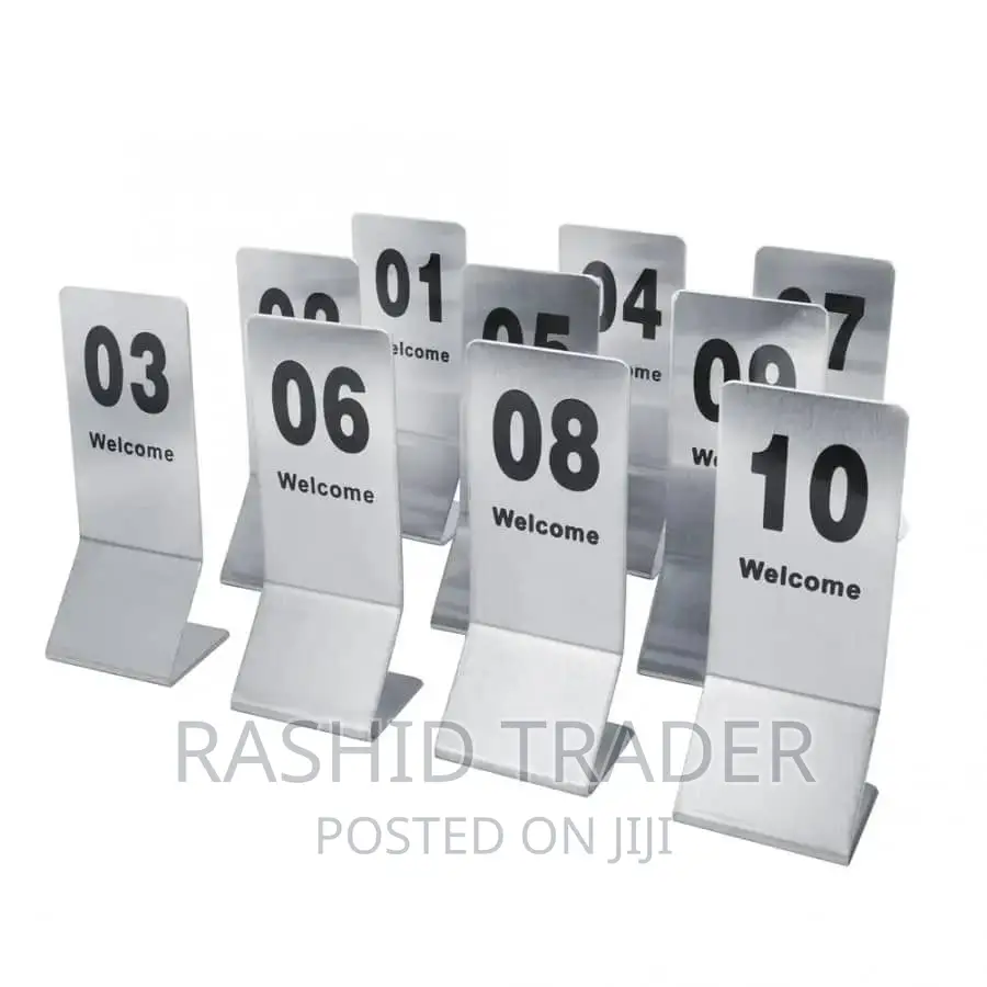 Table Number Card for Hotels and Restaurants
