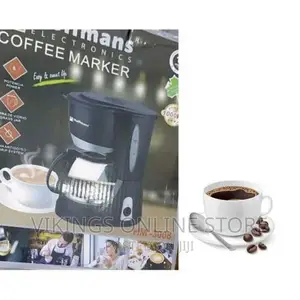 6 Cups Electric Coffee Maker - Black