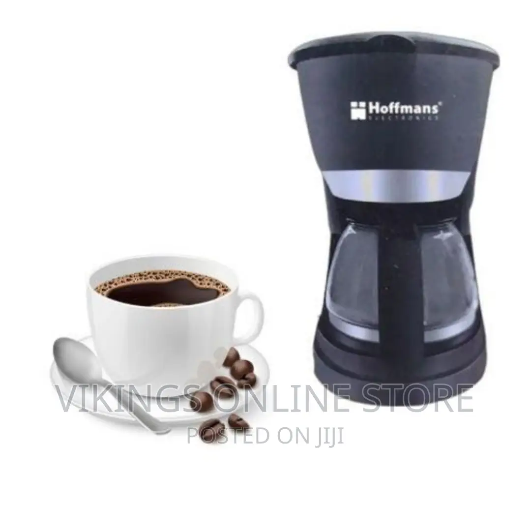 6 Cups Electric Coffee Maker - Black