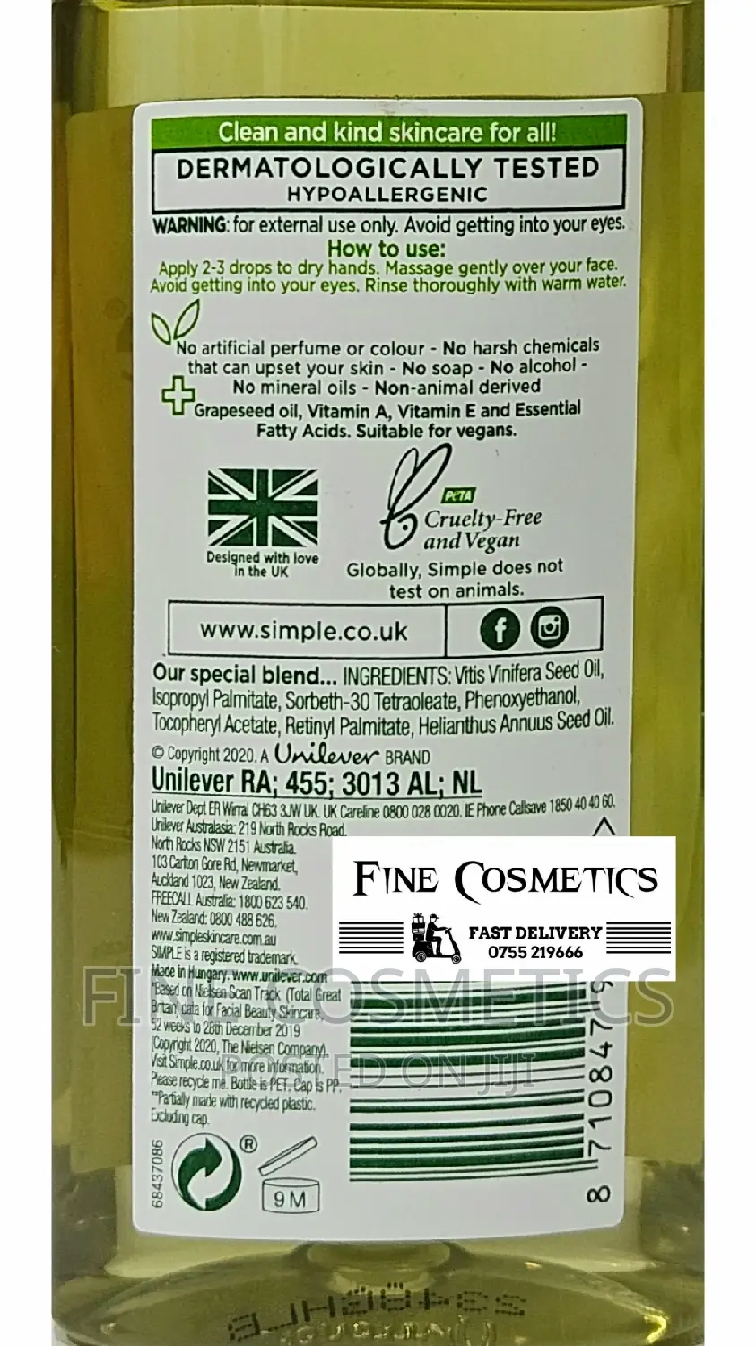 SIMPLE- KIND TO SKIN, Facial Skin Care Products -40,000 Each