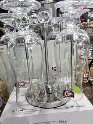 Glass Stand Rotating Stainless Steel
