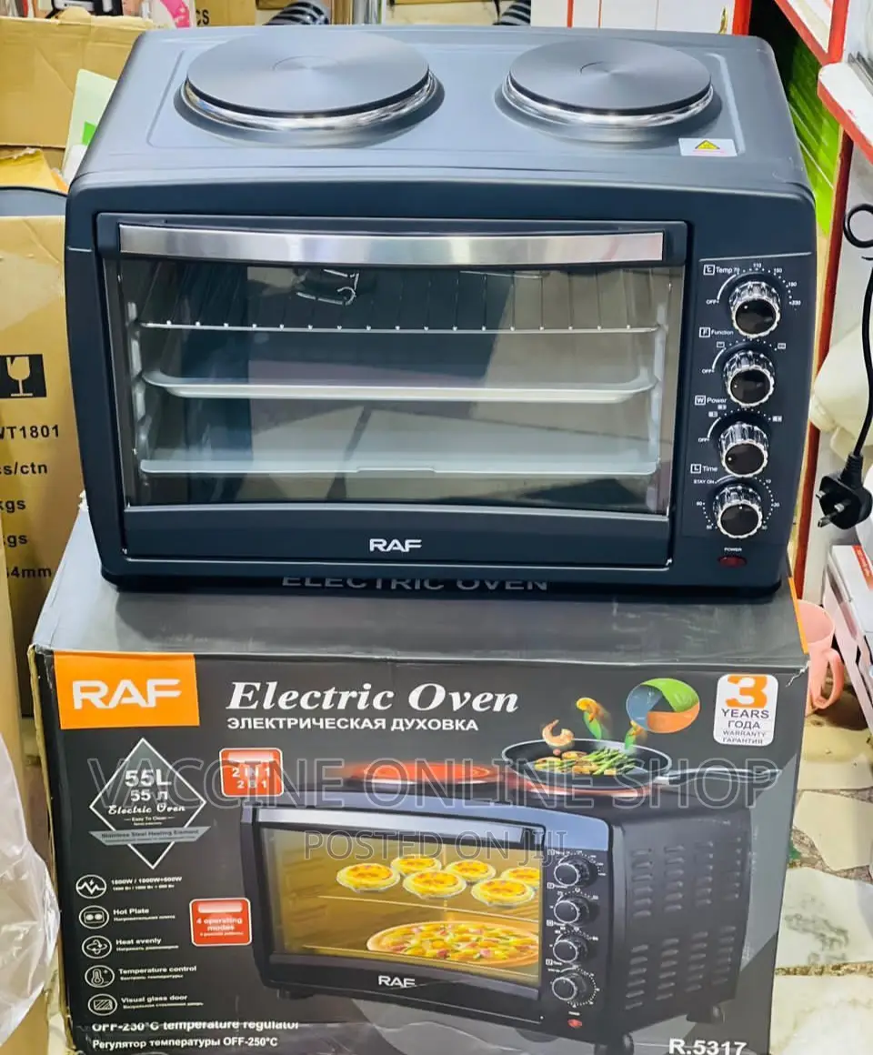 RAF Electric Oven 55L With Hot Plates/ RAF Oven 55L BB12