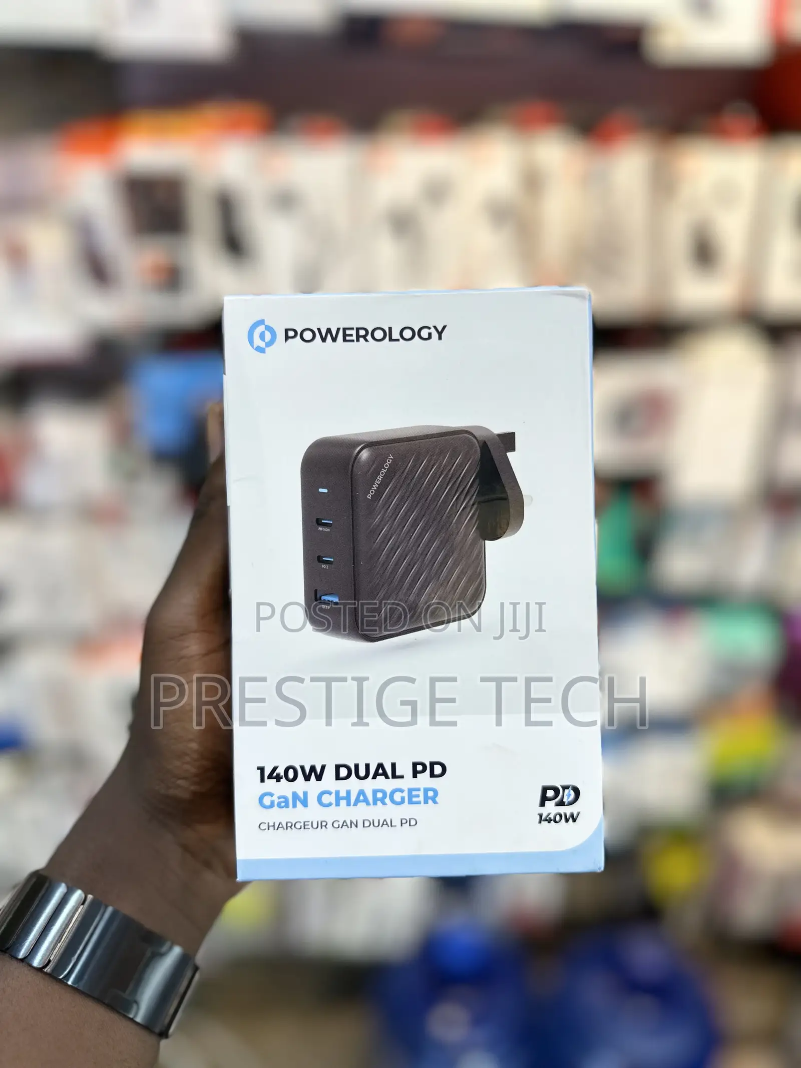 Powerology 140W Dual Powerdrive Gan Charger