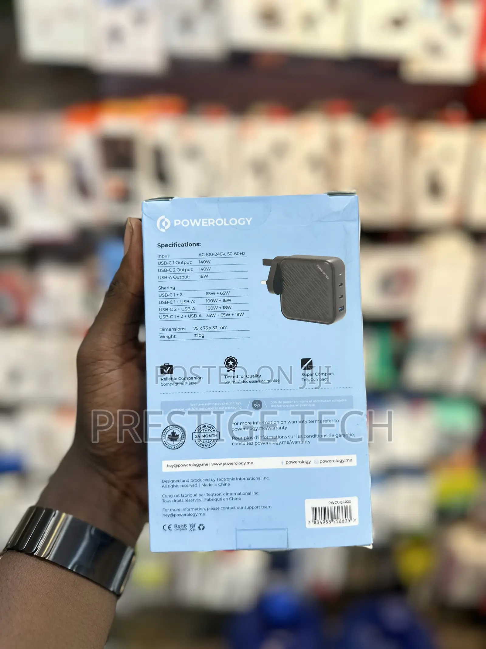 Powerology 140W Dual Powerdrive Gan Charger