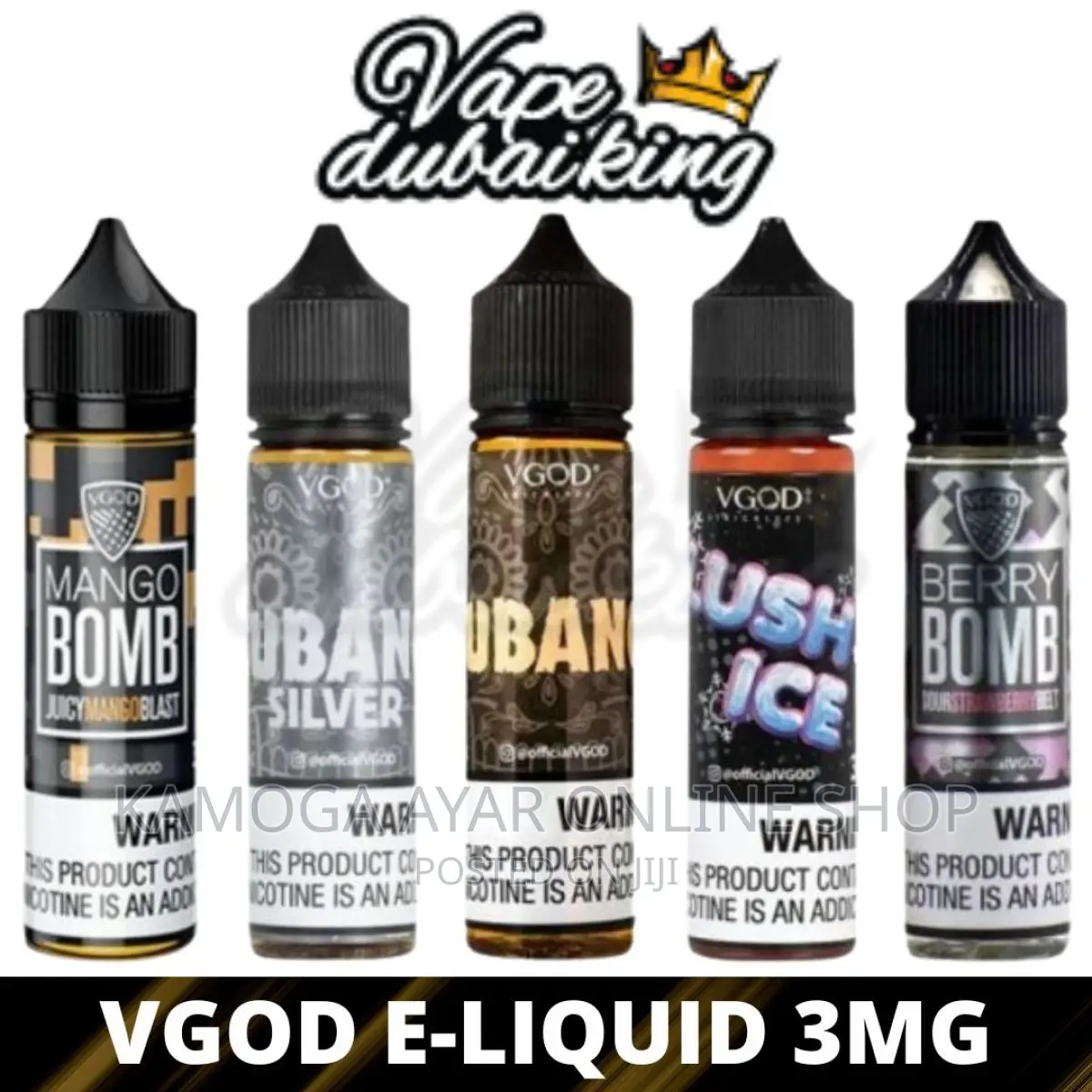 Vgod 25mg Shisha Vape Juice/ King E-Liquid Flavors