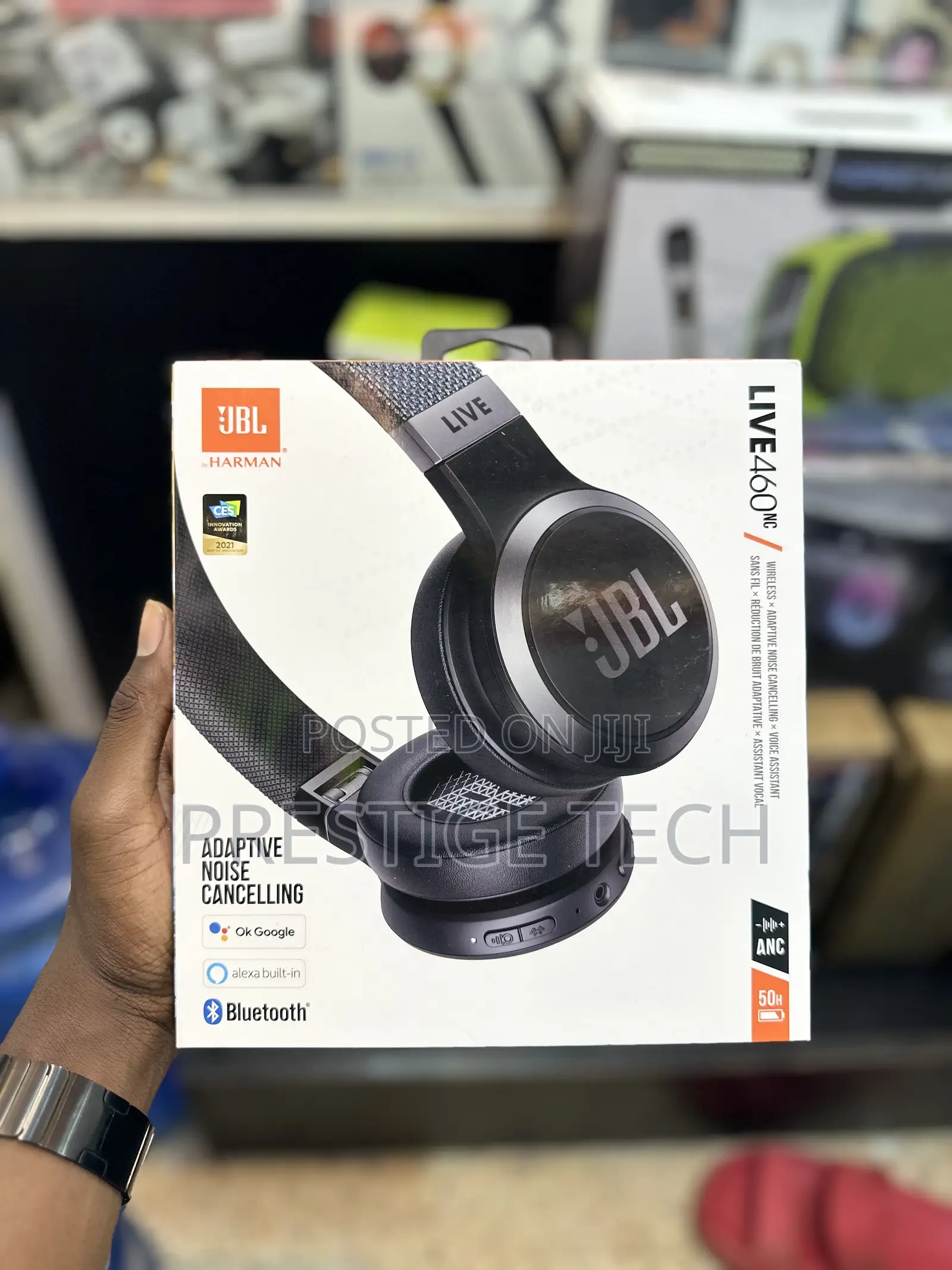 JBL Live 460NC Noise Cancelling Headphones With 50 Hours