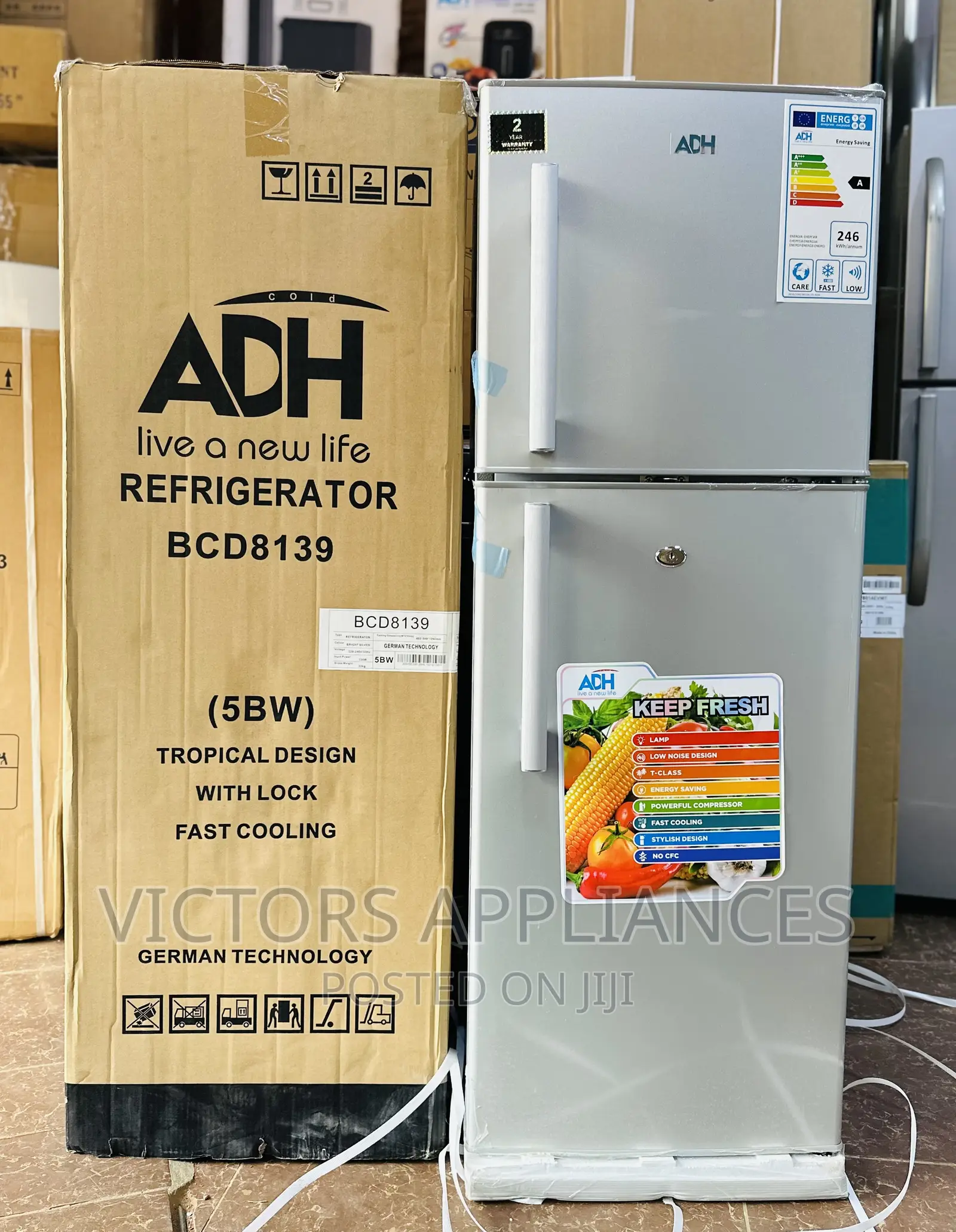 Adh Refrigerator 158L Double Door