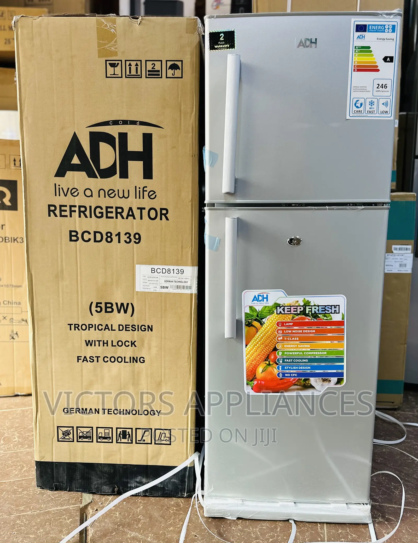 Adh Refrigerator 158L Double Door