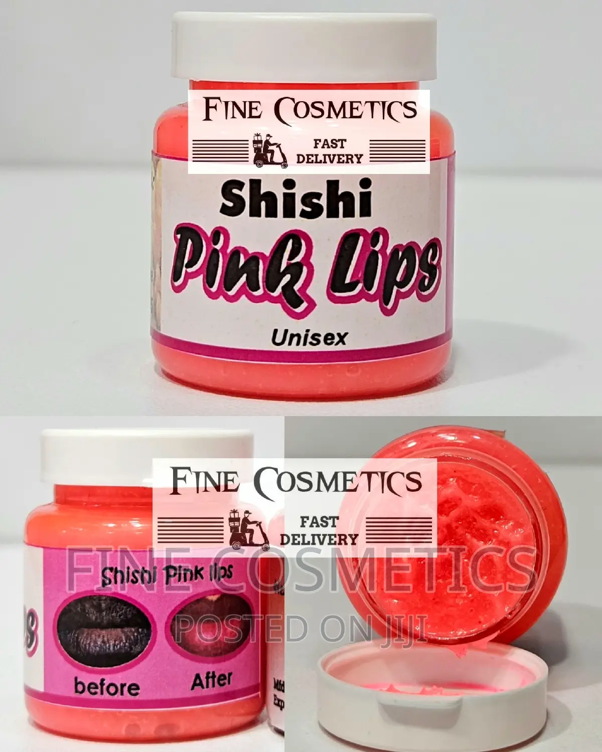 Pink Lips Scrub and Pink Lip Balm, Dark Lips Whitening Set