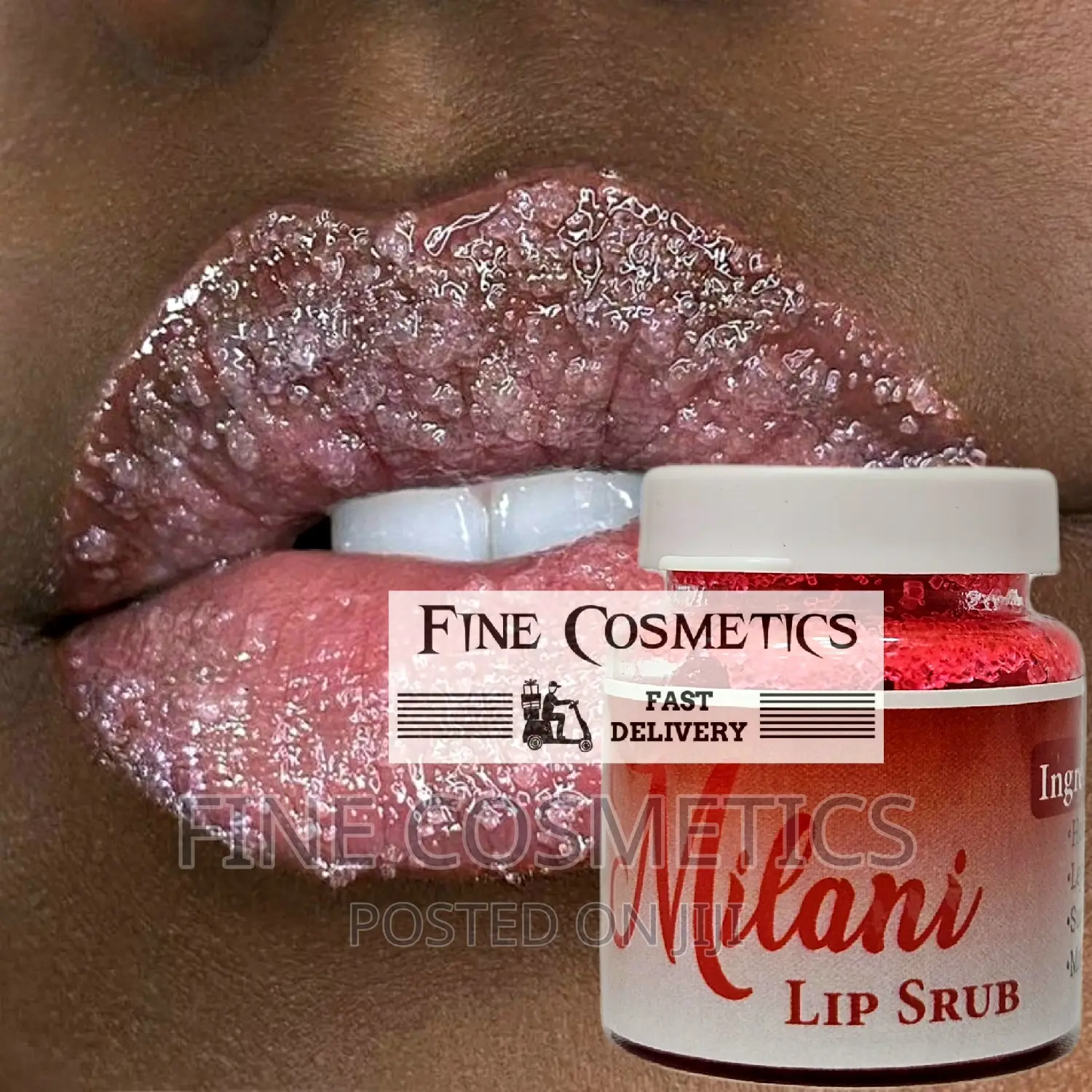 Pink Lips Scrub and Pink Lip Balm, Dark Lips Whitening Set