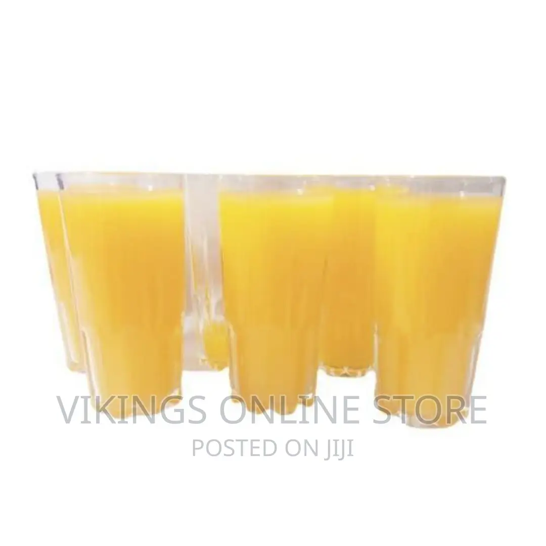 Elegant 6 Pieces Long Glasses for Beer and Juice-Transparent