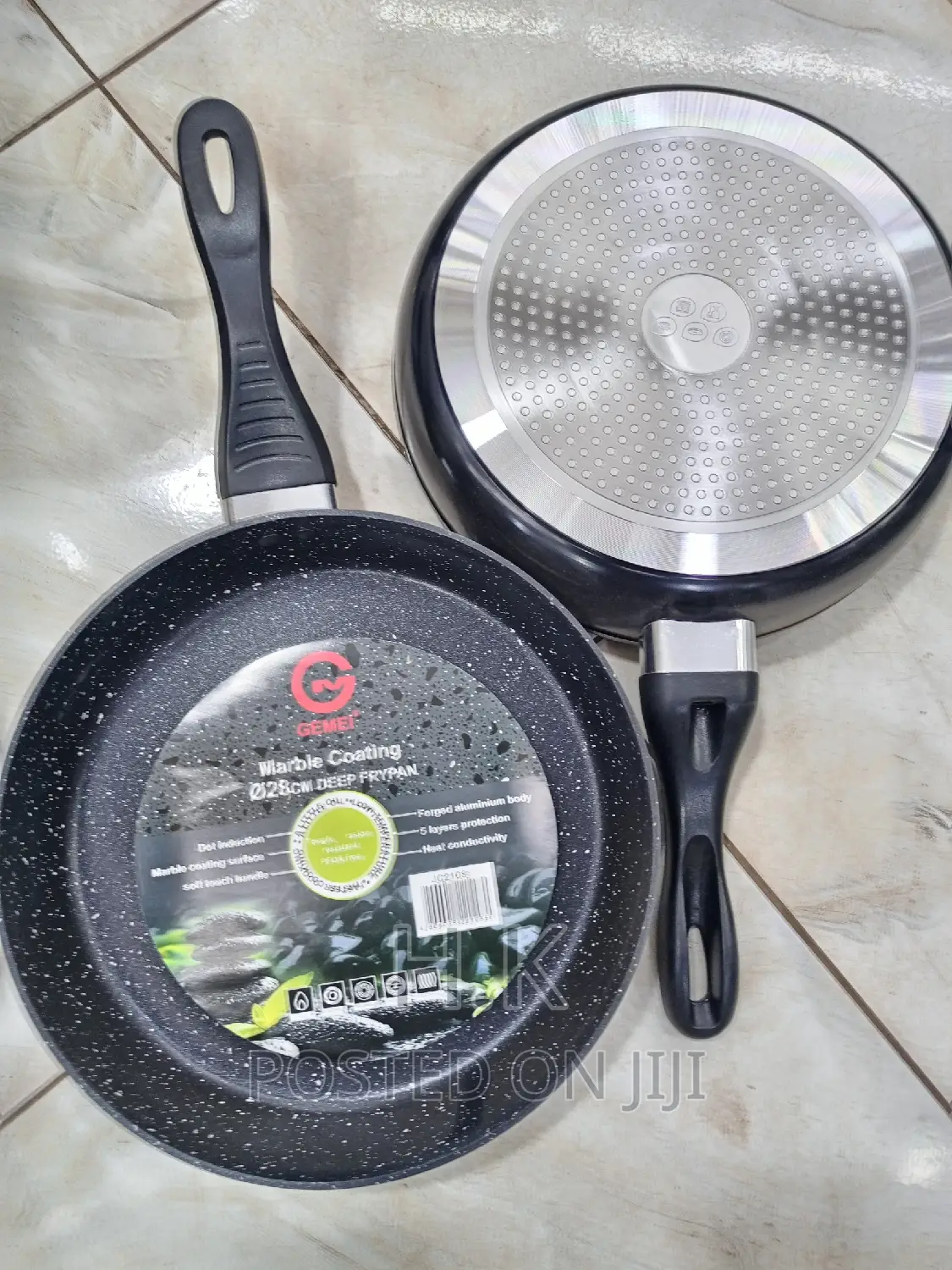28cm Marble Coating Deep Frypan