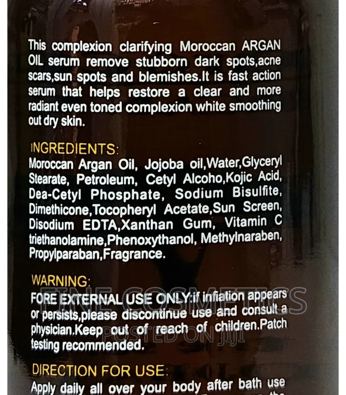 Original Moroccan Argan Oil Serum With Jojoba Oil +Vitamin C