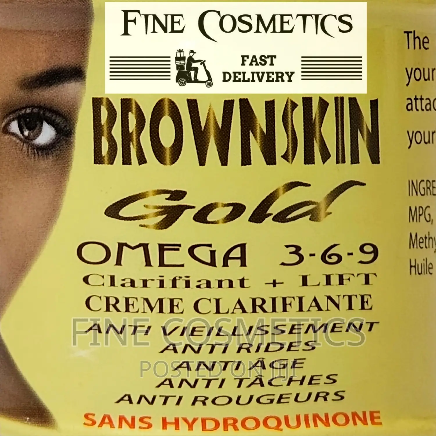 Brown Skin Gold Cream Omega 2-3-9 Anti-Darkspots Cream 300g