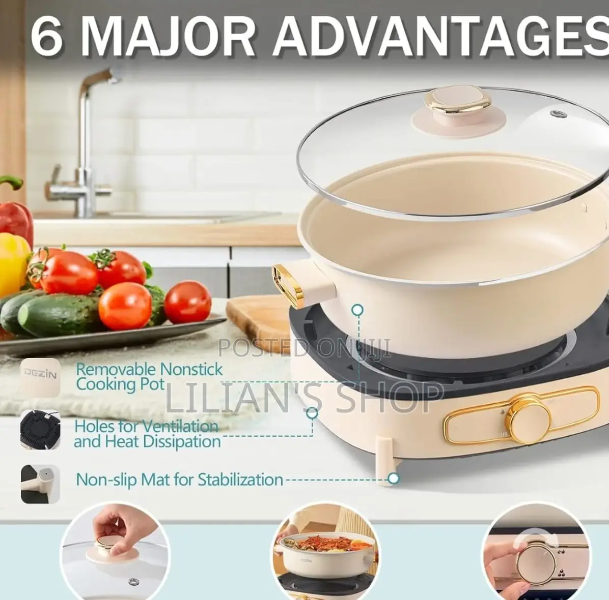 Boma 5litrs Spilt Type Multipurpose Cooking Pot
