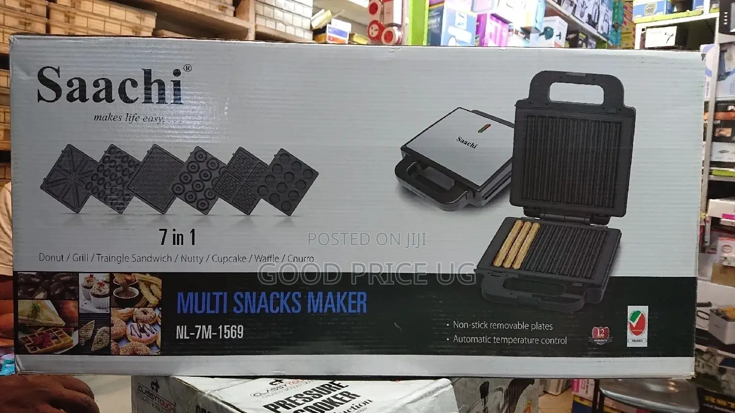 7 In 1 Saachi All Snack Maker. Comes With 1 Year Warranty