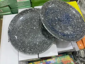 Classic 6pc Black Melamine Plates