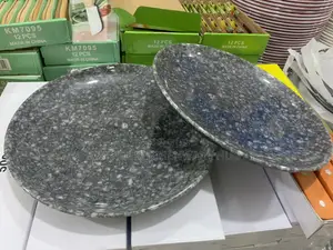 Classic 6pc Black Melamine Plates