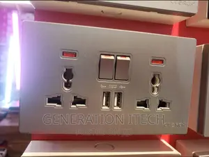 Ctorch Double Socket With USB- Grey