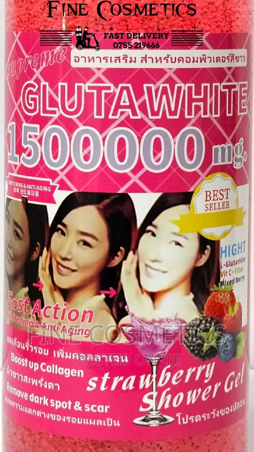 Supreme Glutawhite 1500000mg Whitening Strawberry Shower Gel