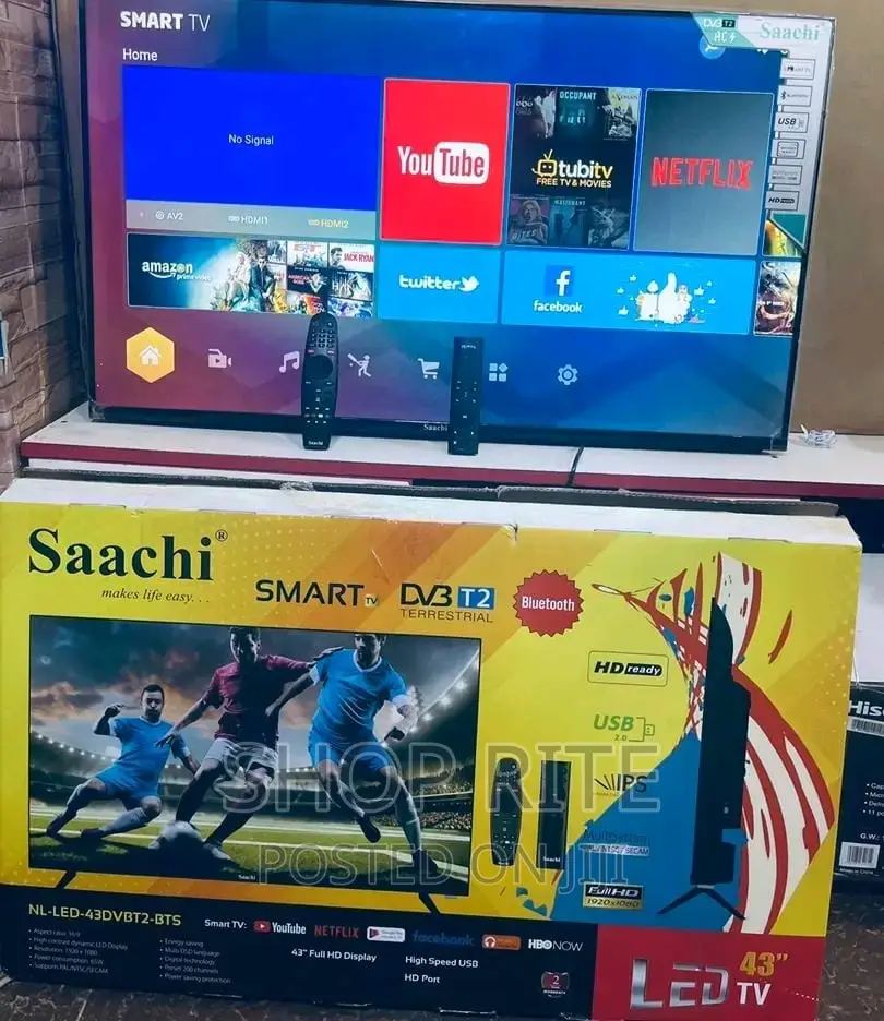 Saachi 43inches Smart TVS 2 Years Warranty