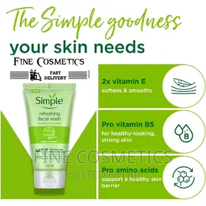 Simple, Kind To Skin Refreshing Facial Gel Simple Face Wash