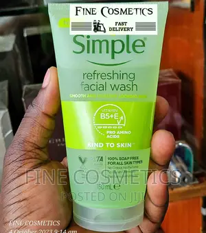Simple, Kind To Skin Refreshing Facial Gel Simple Face Wash