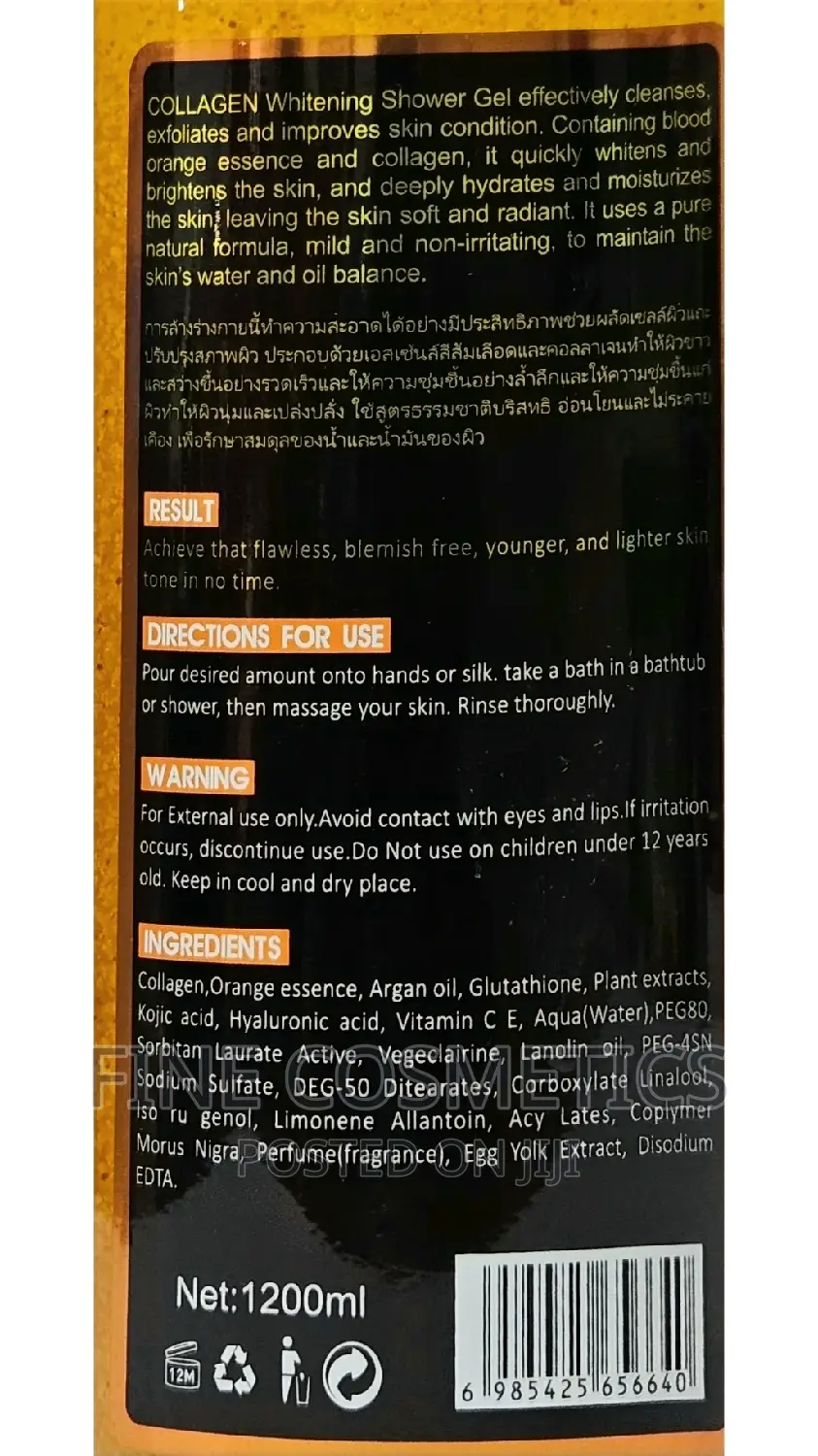 Original COLLAGEN WHITENING Shower Gel With Vitamin C