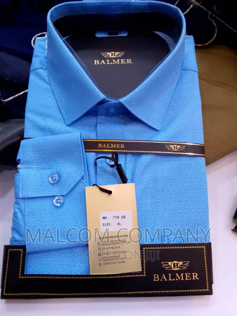 Blue Men Cotton Shirts