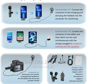 3in 1 Noise Reduction Lavalier Mini Wireless Microphone