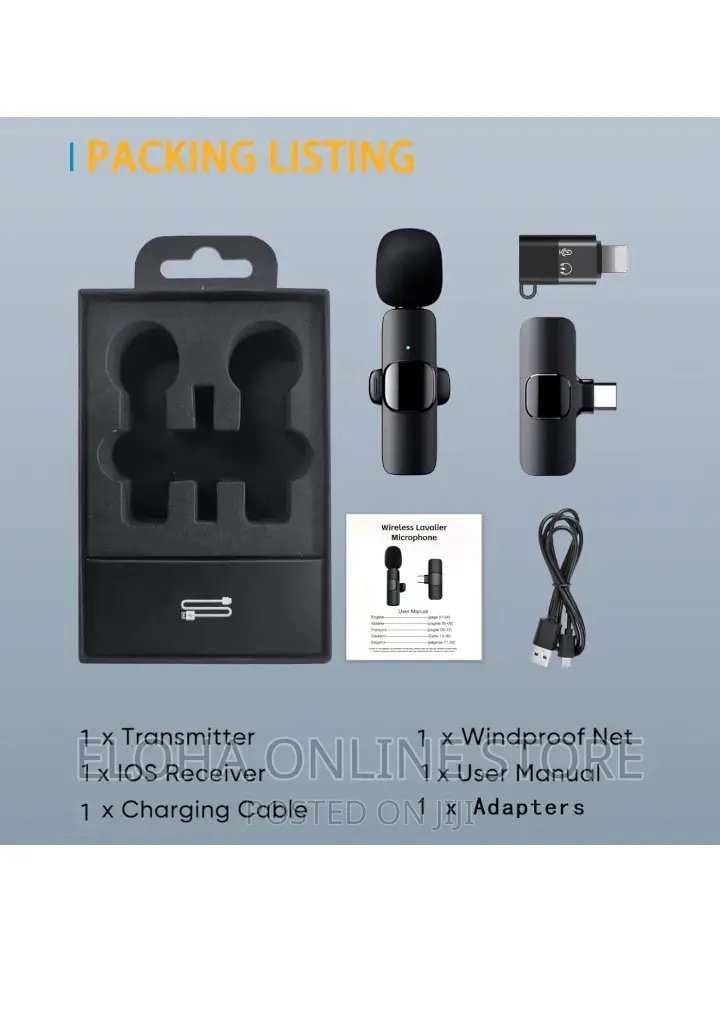 3in 1 Wireless Lavalier Mini Microphone