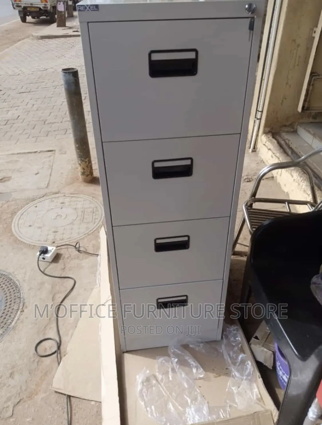 Metallic 4 Drawer File Cabinet