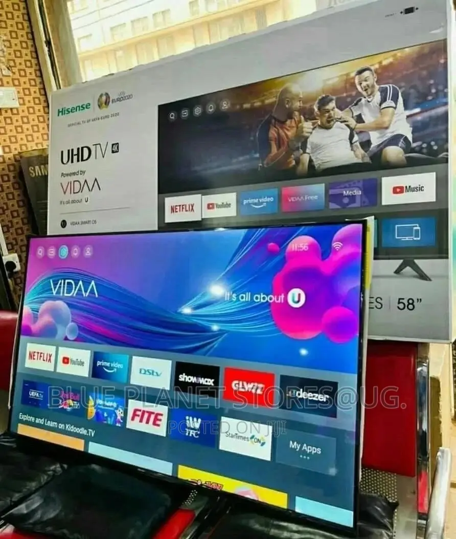 Hisense 58inches (Vidaa O.S) Ultra Hd Smart TVS