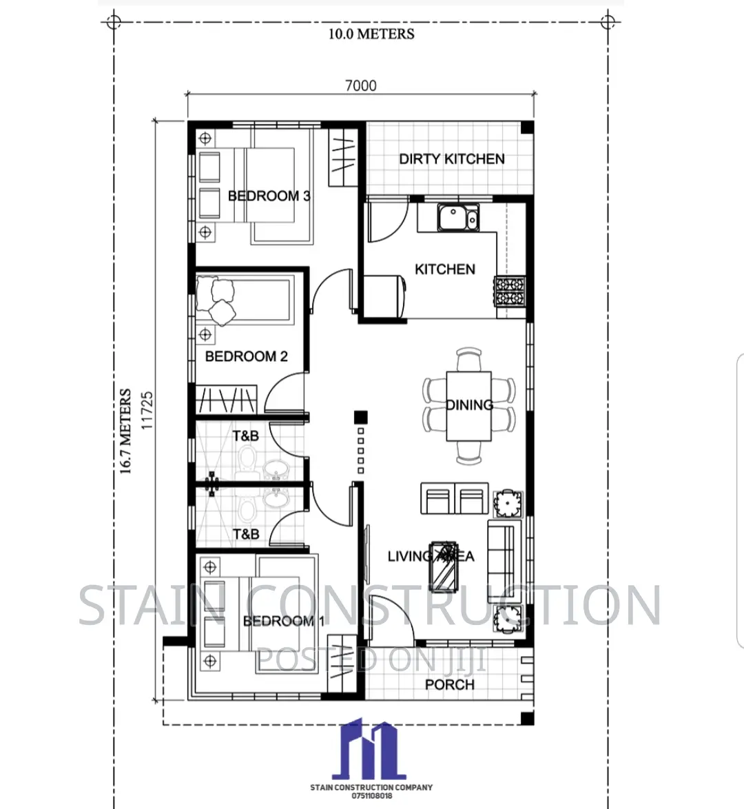 2bedroom 3bedroom House Plan Forr