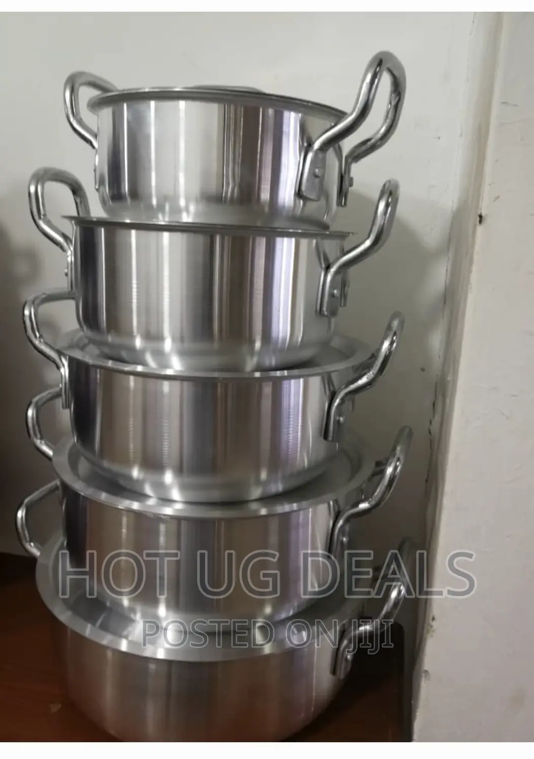 Good Quality 5pcs Seving Dishes/ Cookware - Silver