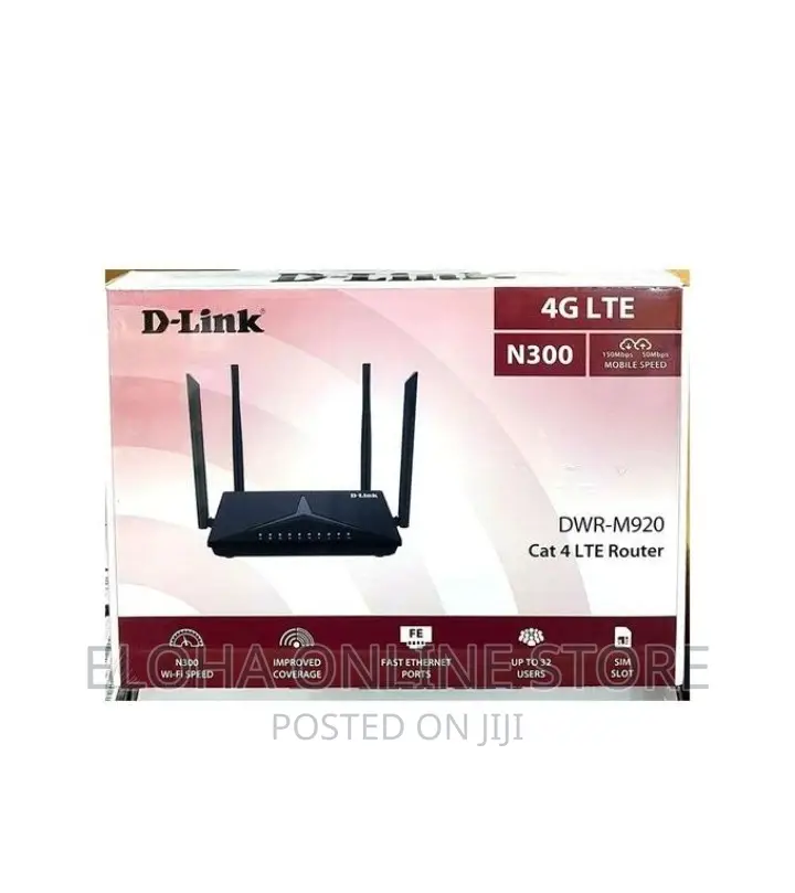 New D- Link 4 G Router DWR-M920 With Slim Slot- Black