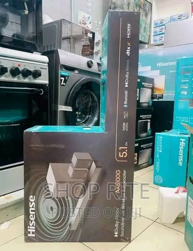 Hisense 5.1 CH Atmos Soundbar With Wireless Subwoofer 500W