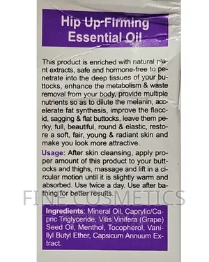 Hips/Curvy Buttocks Firming + Lifting Booty Enhancement Oil