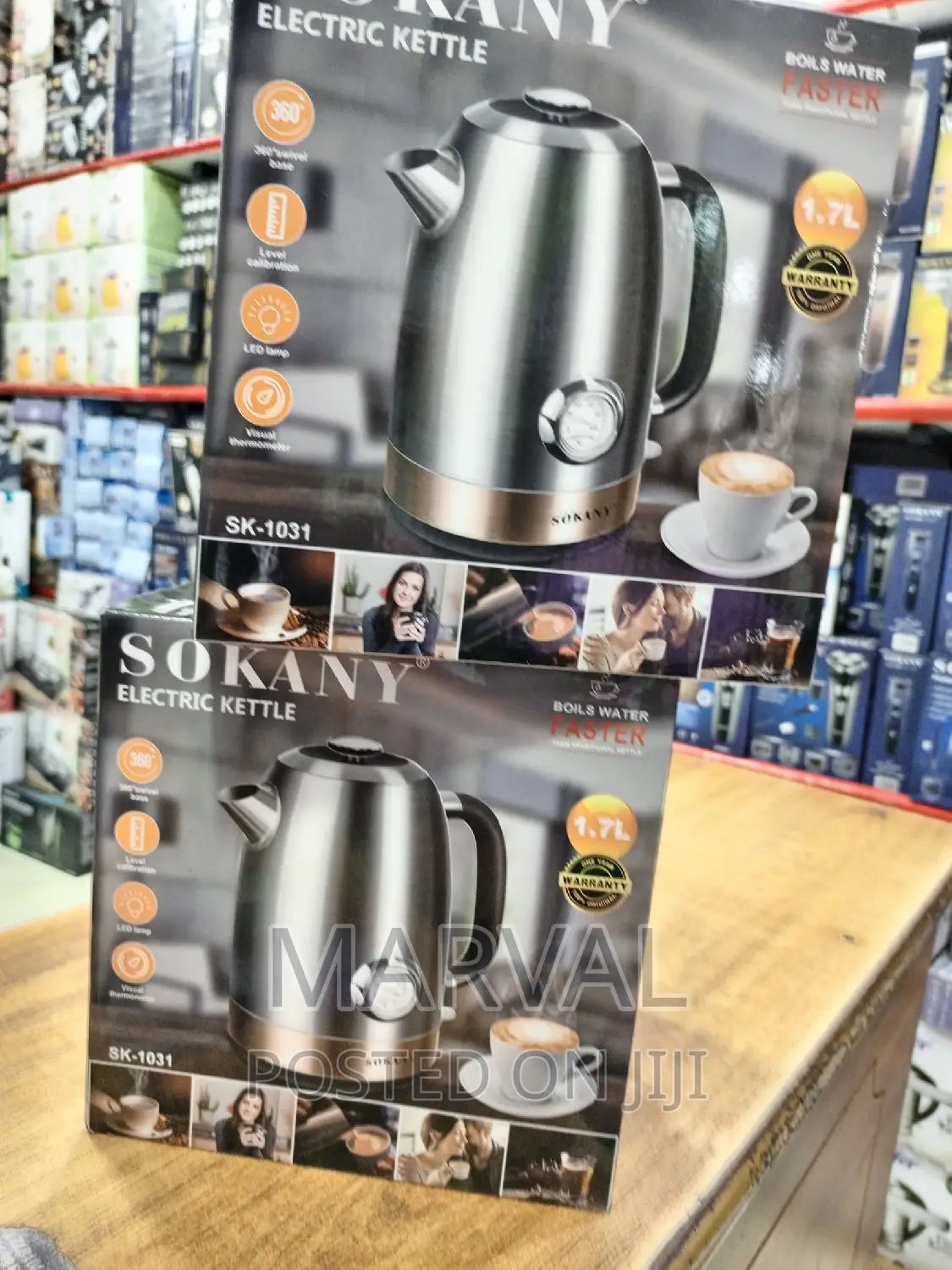 1.7ltrs Electric Kettle With Temperature Reading Gauge