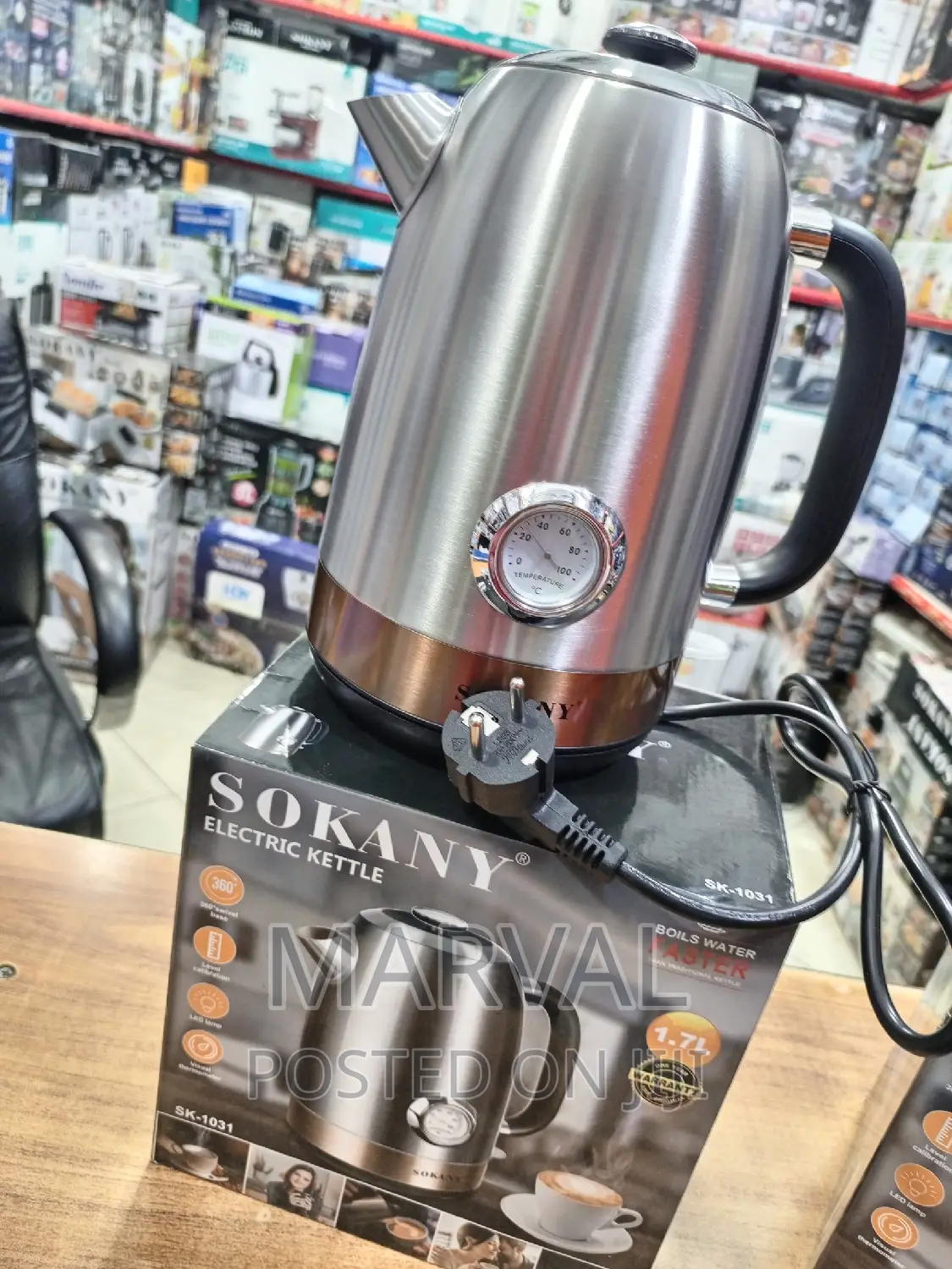 1.7ltrs Electric Kettle With Temperature Reading Gauge