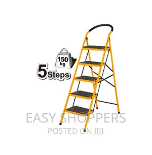 Ingco House Hold Steel Ladder 5 Steps Heavy Duty