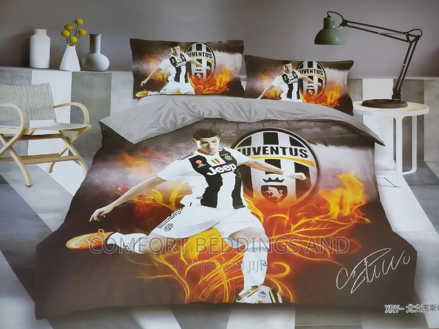 Kids Cartoon Character Bedcover Juventus