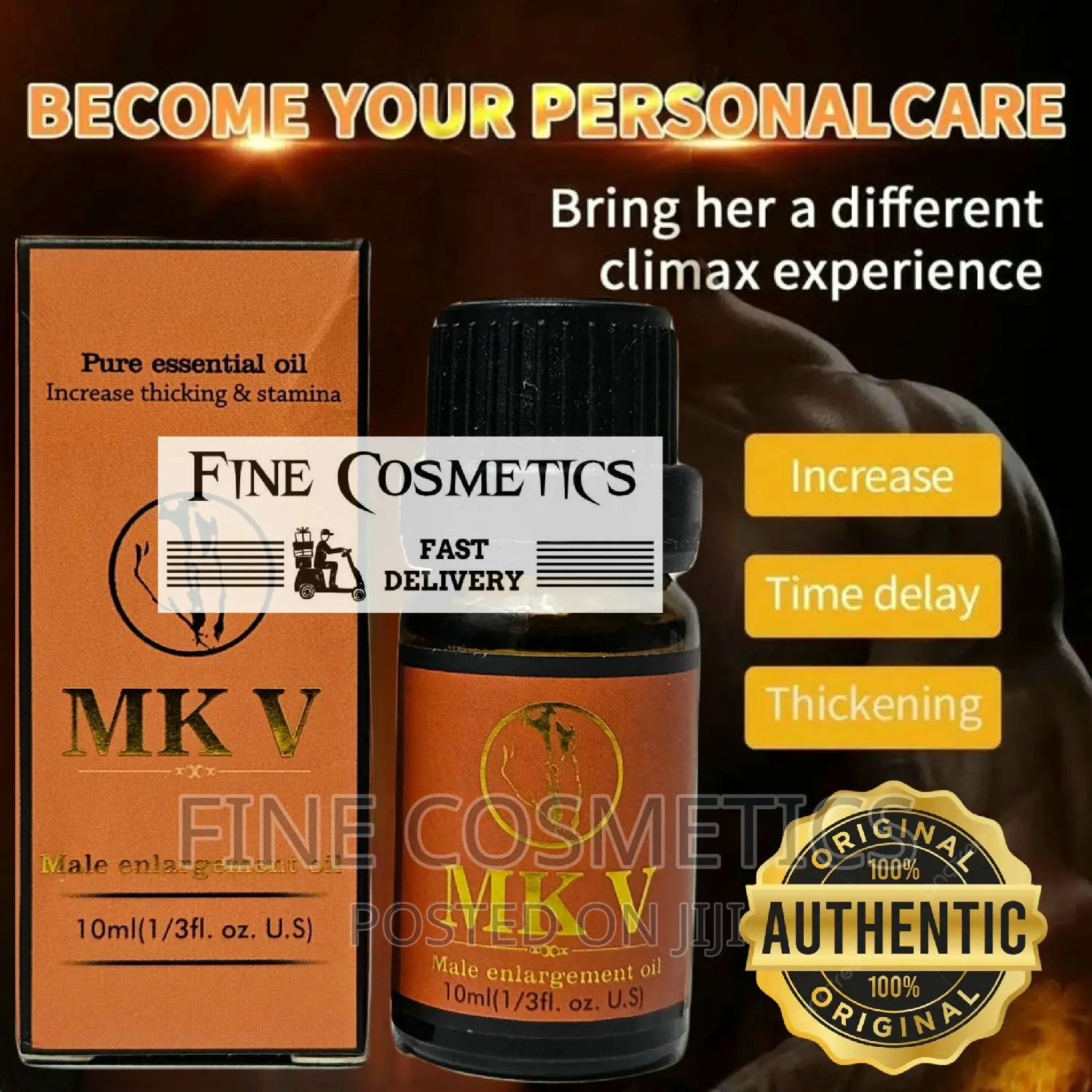MK v. Male Enlargement Pure Essential Oil for Size + Stamina