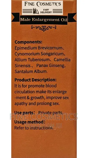 MK v. Male Enlargement Pure Essential Oil for Size + Stamina
